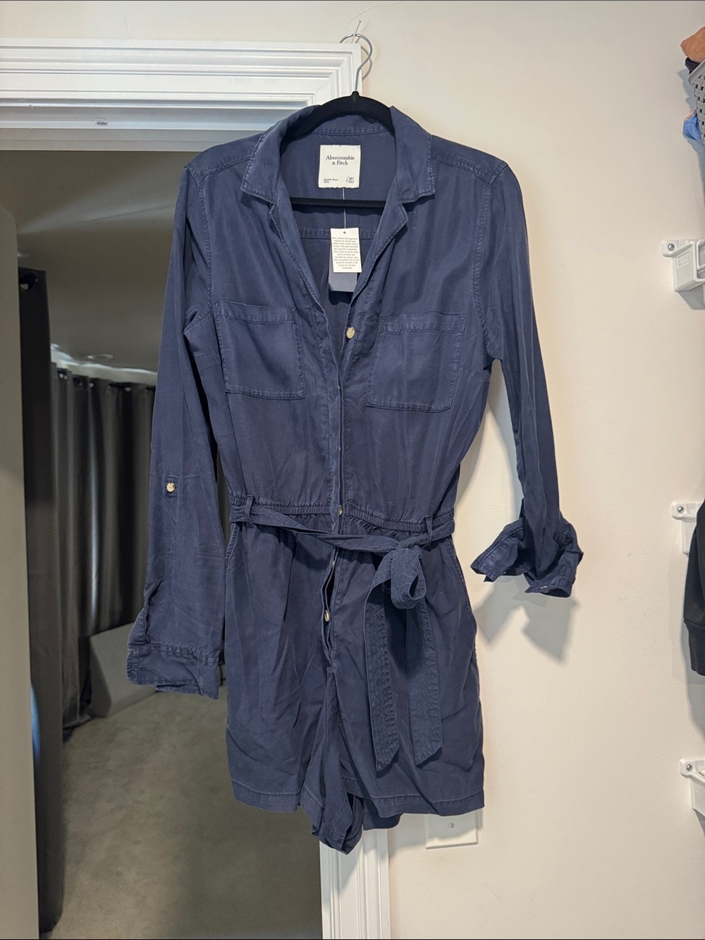 Abercrombie & Fitch Navy Blue Utility Romper